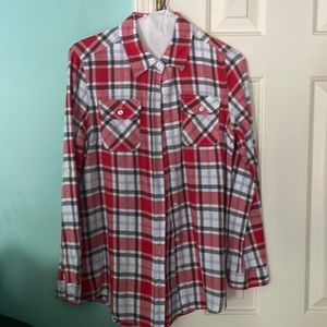Plaid long sleeved shirt